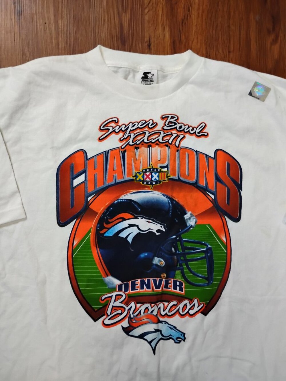 NWT Deadstock STARTER Denver Broncos Super Bowl Champs T-Shirt